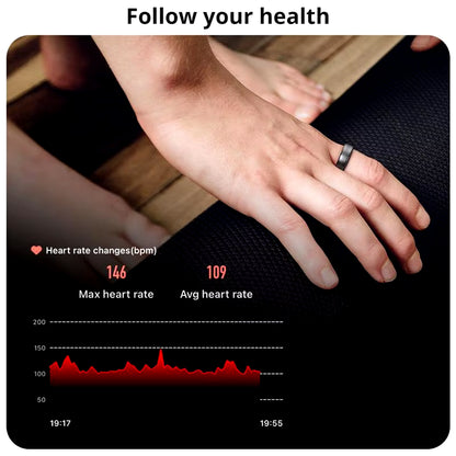 1PC Smart Ring Heart Rate Oxygen Monitor R06 Steps Heart Rate Pressure Oxygen Saturation Sleep Distance Calories Ip68 Smart Ring